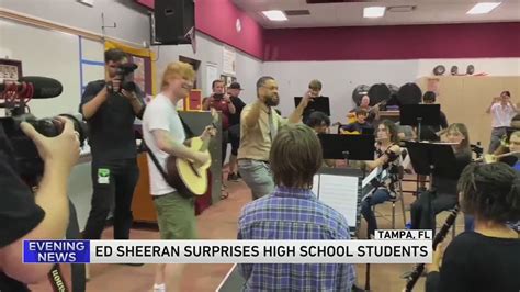 Ed Sheeran surprises students at Florida high school with 'tiny concert'