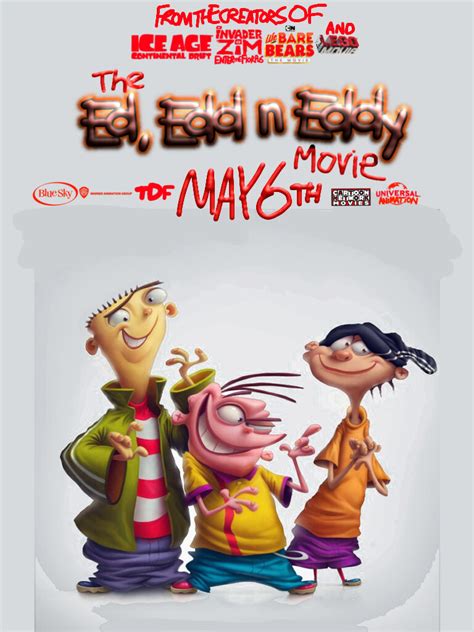 Ed edd and eddy movie. Ed, Edd n Eddy is a Canadian-American animated television series created by Danny Antonucci and produced by a.k.a. Cartoon, for Cartoon Network. The series, which was Cartoon Network's ninth animated series, was first aired in November 1998. Originally, there were only going to be four seasons; however, … 
