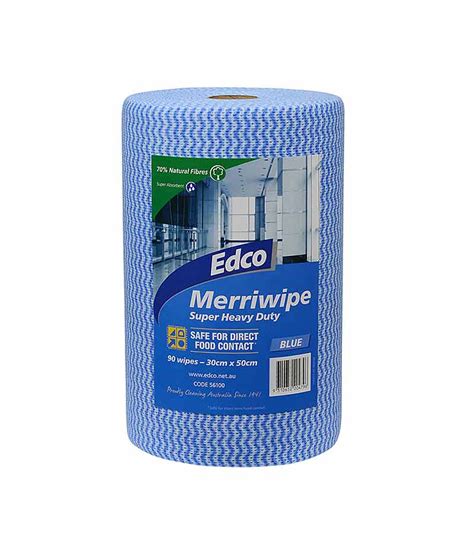 Edco Merriwipe Super Heavy Duty Wipes - 90 Sheets Per Roll