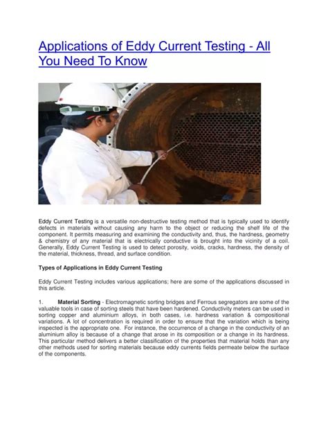 Eddy Current Testing Powerpoint Presentation