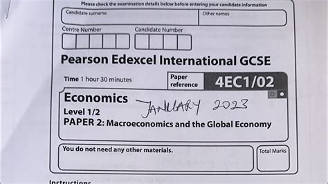 Edexcel Igcse Past Papers Economics
