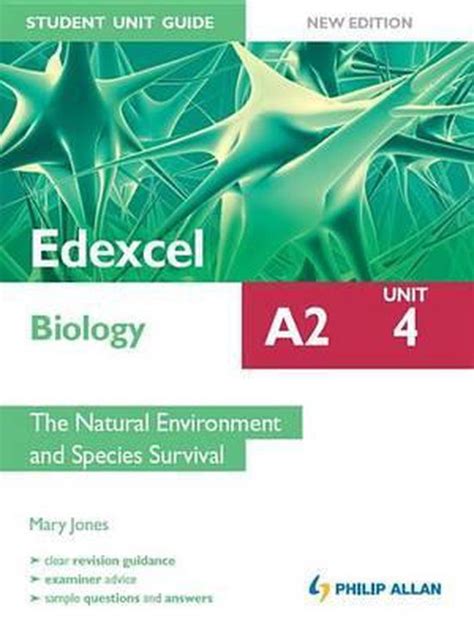 Edexcel a2 biology student unit guide unit 4 the natural environment and species survival. - Good practice guide assessing loss and expense.