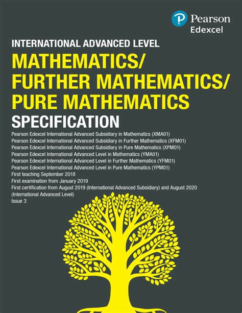 Edexcel international a level maths specification.  Ensure top marks and co...