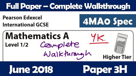 Edexcel maths paper 3h 2018.  For further information visit our qualifications...