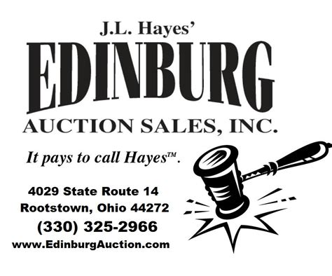 Edinburg auction edinburg ohio. Edinburg Auction is a leading online platform for buying and selling various types of equipment, vehicles, and supplies. You can browse current and past auctions, check … 