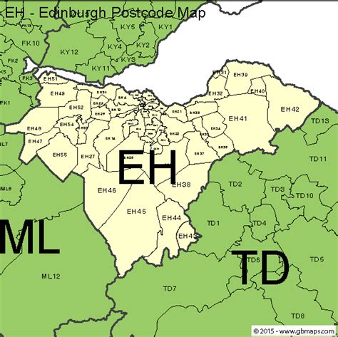 Edinburgh Postcode Area and District Maps in Editable Format