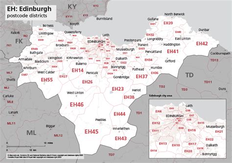 Edinburgh Postcode Sector Map