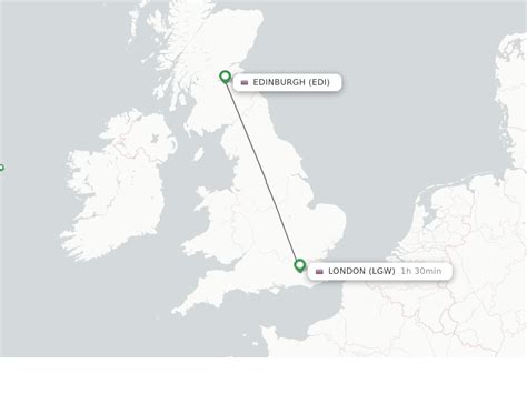  There are a range of airlines offering direct flights from Edinburgh to London, including British Airways, easyJet, Ryanair. Flight distance & Flight time from Edinburgh to London. The average flight time from Edinburgh to London is 1 hour, with a distance of 332 miles between the two cities. Departure from Edinburgh Airport to London . 