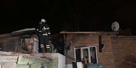 Edirne'de bir evde çıkan yangın söndürüldüs