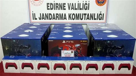 Edirne'de gümrük kaçağı oyun konsolu ve parçaları  ele geçirildis