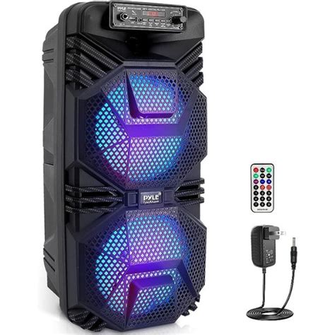Edison professional bluetooth karaoke party sound system. Bump the beats and make some noise with this 6000 watt drum speaker system. With 7 drum pads, guitar input, mic input and USB playback, you can put together a band in seconds, or take your party to the next level with LED lighting and karaoke functionality. 