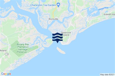 The tide timetable below is calculated from Edisto Marina, Big Bay Creek entrance, South Carolina but is also suitable for estimating tide times in the following locations: Edisto Beach (0km/0mi) Fripp Island (19.9km/12.4mi) Kiawah Island (24.2km/15.2mi) Beaufort (24.5km/15.3mi) Folly Beach (36.5km/22.8mi) Hilton Head (37.9km/23.7mi)