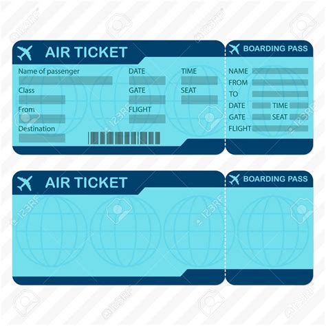 Editable Airline Ticket Template
