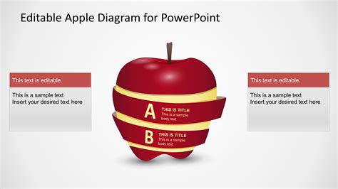 Editable Apple Diagram for PowerPoint SlideModel Powerpoint, Apple