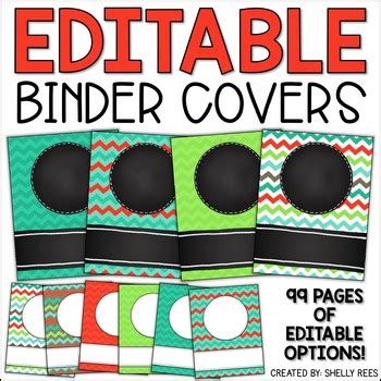 Editable Binder Covers And Spines Shop The Learning Effect