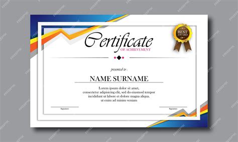 Editable Certificate Template