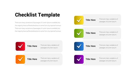 Editable Checklist PowerPoint Slide Template Design