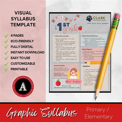 Editable Class Syllabus Visual Syllabus Template Templates Etsy Syllabus template, Visual