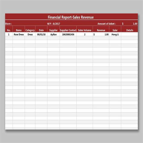 Editable Club Treasurer Report Template Excel Example Event planning