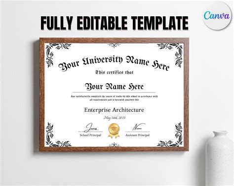 Editable Diploma Template