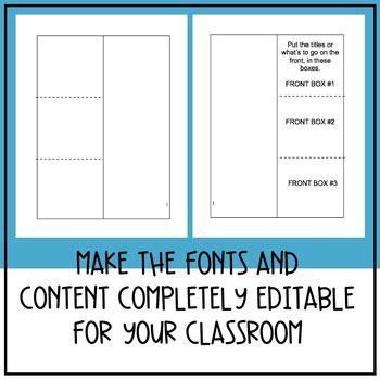 Editable Foldable Template Worksheets Teaching Resources Tpt