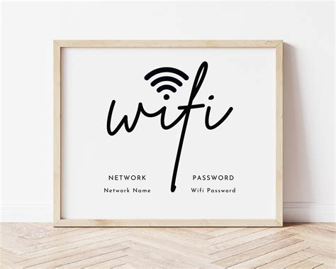 Editable Free Printable Template Wifi Password Sign
