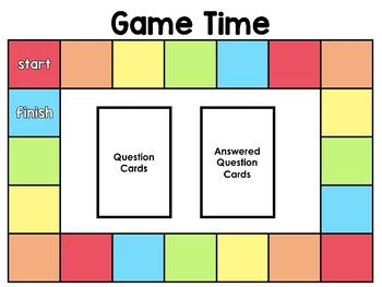 Editable Game Board Template By Teach Fun In First Tpt