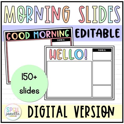 Editable Good Morning Slides Back to School Distance Learning in 2021