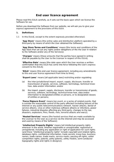 Editable Legal Documents Docular Data License Agreement Template PDF