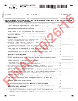 Editable Maryland Form 502SU Templates DocHub