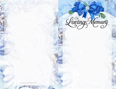 Editable PDF Funeral Program Template Royal Design by The Funeral