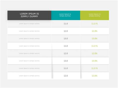 Editable Pricing Table PowerPoint Template Slide Design