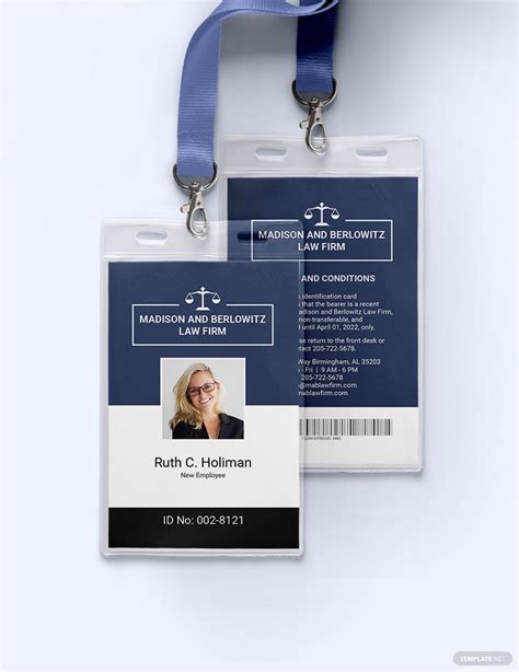 Editable temporary id template. Name Badges. Personalized badges are rectangular ID cards that show your picture, basic info about you like first name, last name, company name, job title etc. Name badge is a general term for all minor types of badges. To make your own badges, go to our free badge maker, select rectangular name badge template, add persons ID details and print ... 