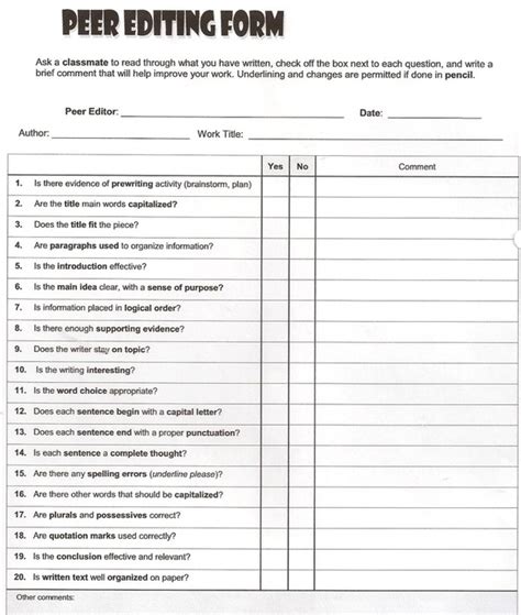 Editing Checklist Middle School Form Fill Out and Sign Printable PDF