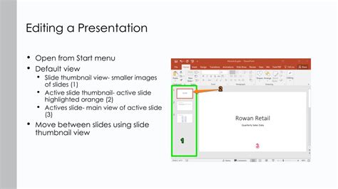 Editing a Presentation Computer Applications for Managers
