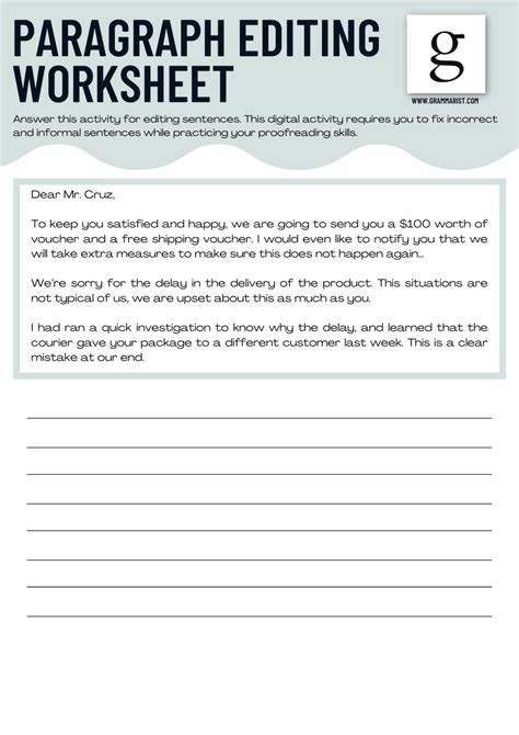 Editing paragraph exercises with answers pdf class 8. pdf), Text File (.  Worksheets are Edi...