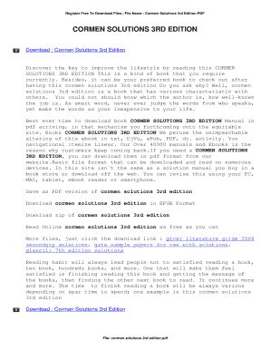 Edition 3rd Solutions Cormen