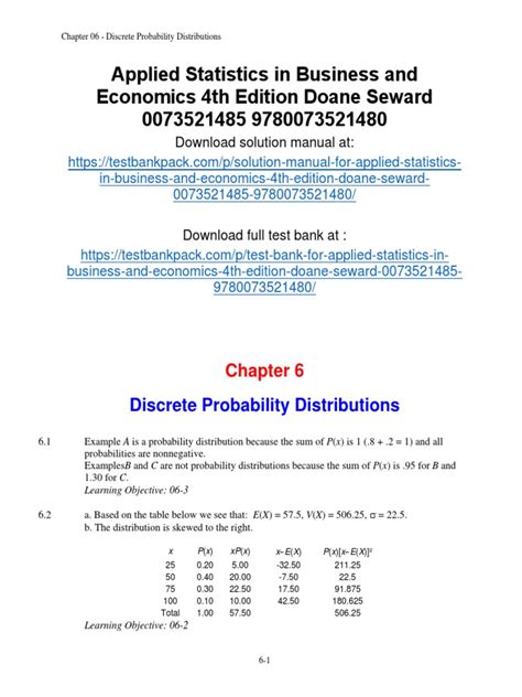 Edition Solutions Statistics Applied 4th Manual