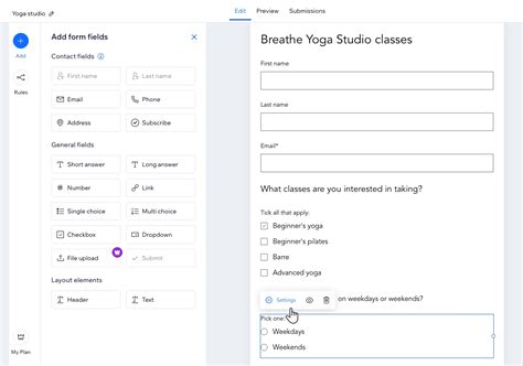 Editor X Creating a Form Using New Wix Forms Help Center