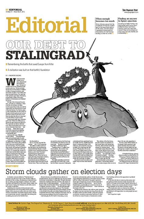 Editorial pages from The Prague Post (08.1207.13) Behance