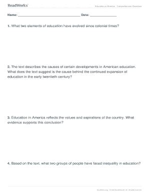 Education In America Readworks Answer Key Pdf - iibr.org