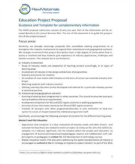 Education Project Proposal - 10+ Examples, Format, Pdf