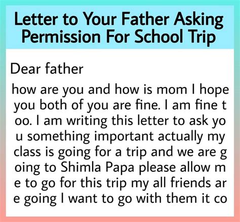 Educational Trip Letter To Parents crysis