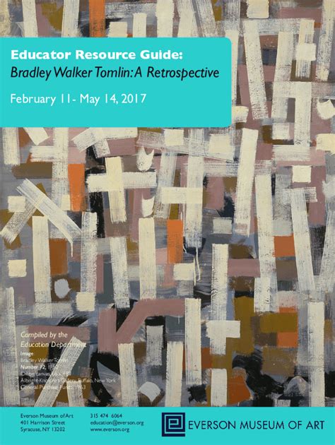 Educator Resource Guide: Bradley Walker Tomlin: A Retrospective