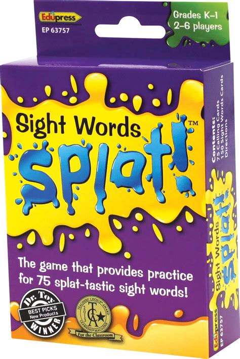 Edupress™ Sight Words Splat Game, Grades 1-2 - Walmart.com