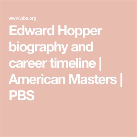 Edward hopper biography timeline with paragraphs