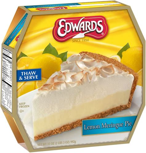 2 SINGLE SLICES because you deserve to reward yourself with a slice or two · EDWARDS® LEMON MERINGUE PIE SLICES are made on a freshly baked cookie crumb crust, .... 