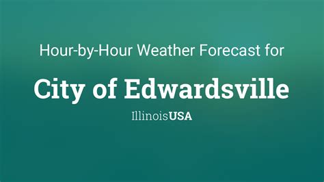 Edwardsville weather hourly. The ability to track weather and rainfall totals is important to many people for a variety of different reasons. It provides accurate, up-to-the-minute weather information for the entire United States, but it also allows you to bookmark spe... 