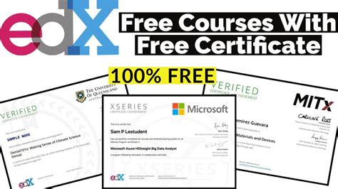 Edx free courses with certificate.  To submit the course’s problem sets and final projec...