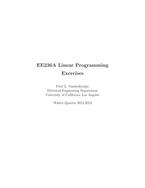 Ee236a linear programming exercises solution.  Insufend is a natural supplement designed to sup...